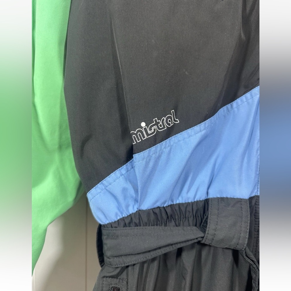 Mistral Ski Suit Snowsuit Sz 14 Big 80’ One Piece Post Modern Snow Color block - Picture 3 of 16